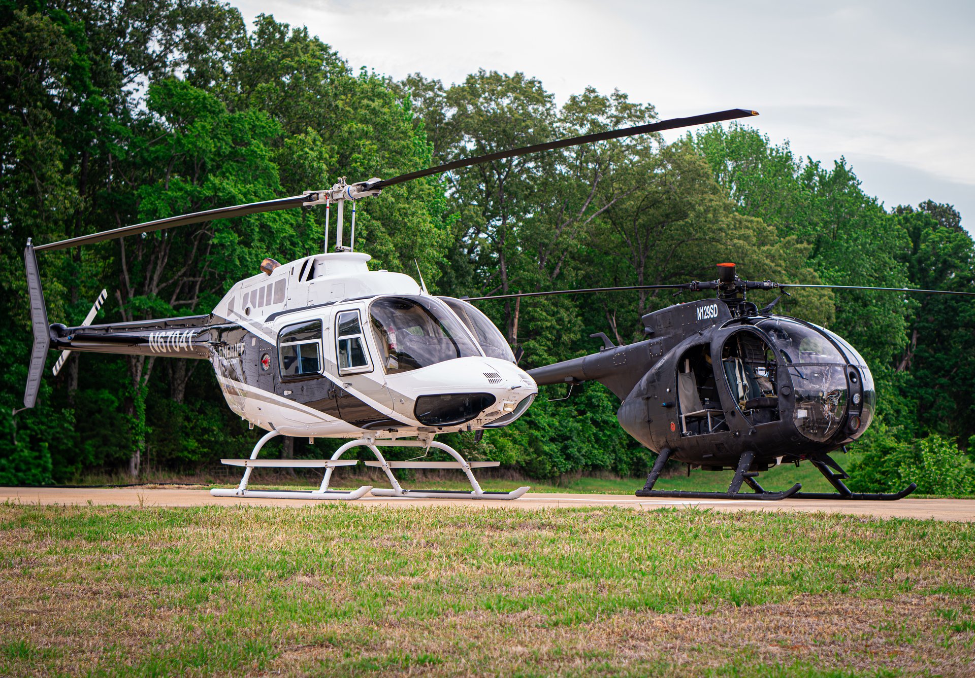 DeSoto County Sheriff's Office aviation helicopter on the flight line