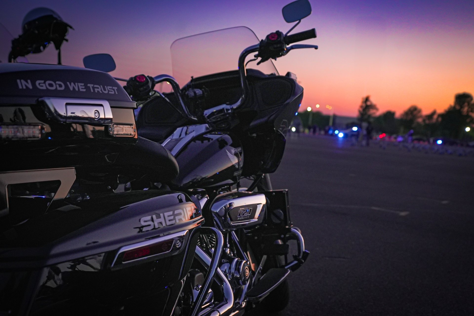 DCSO Motors Division police motorcycle on patrol