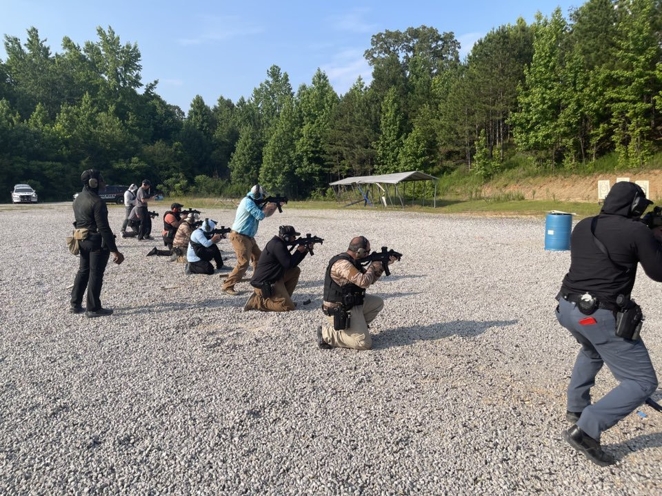 DeSoto County deputies running live-fire firearms drills at the range during tactical training