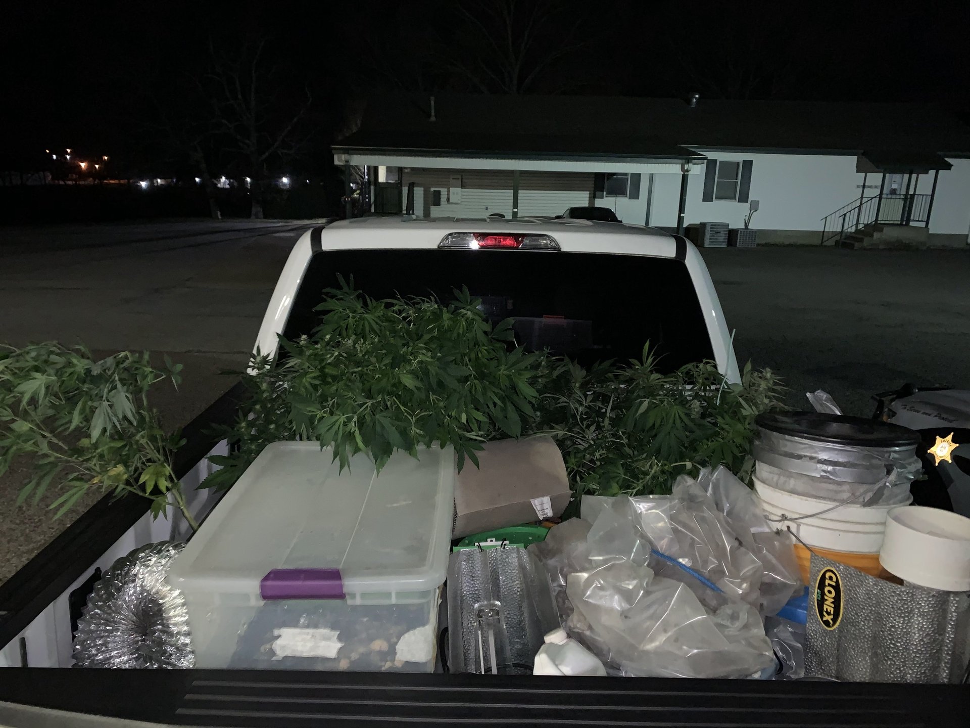 DeSoto County SID search-warrant seizure - cannabis plants and grow equipment loaded for transport