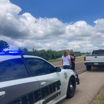DeSoto County Whiskey Unit deputy conducting a traffic stop